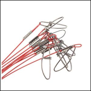 Líneas Pesca Deportes Outdoorsgood Deal-Señuelos de pesca Acero inoxidable Trace Wire Leader Spinner Línea giratoria 50 Cm Kg Cantidad: 10 piezas Trenza Dr