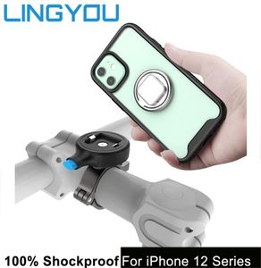 Lingyou Aluminium Alloy Bike Phone Holdershockproof Herfproof Bicyle Mobile Cell Telephone Holder Motorcycle pour iPhone 12 MINI12PRO MAX1556809