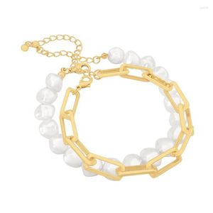 Bracelets à maillons style Boho pour femmes, mélange de cristaux géométriques, multicouches de perles, bijoux cadeaux, 2023