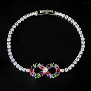 Bracelets de liaison 2024 Arrivée tendance design unique Design coloré Mobius Ring Bracelet Brangle For Women Party Gift Jewelry Wholesale S8419