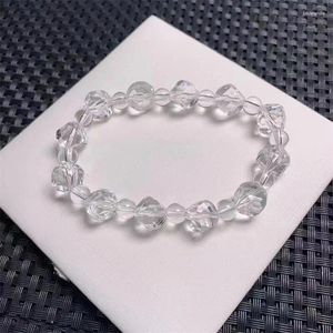 Bracelets de liaison 8 mm Bracelet à facettes en cube à quartz clean naturel pour femmes Fashion Summer dopamine charme joaillerie accessoires 1pcs