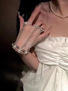 Bracelets à maillons Bracelet à bague une pièce en perles baroques