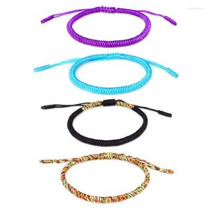 Pulseras de enlace encanto de 6 colores pulsera de cuerda mujeres nudos hechos a mano brazo cría de amistad accesorios de moda accesorios de joyas regalo