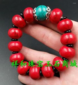 Bracelets à maillons exquis rouge Turquoise, vente en gros, perle de boulier unisexe, accessoires de bricolage