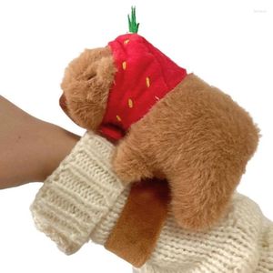 Pulseras de eslabones encantadoras Kawaii Capybara Animal Slap Snap Wrap pulsera de felpa anillo de mano juguetes para niños regalo de cumpleaños