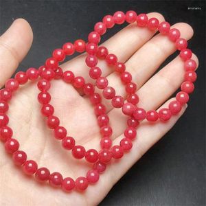 Bracelets à maillons en Rhodonite rouge naturelle, perles rondes pour Quartz, bijoux pour femmes et filles, pierres précieuses, 1 pièce, 7.5MM