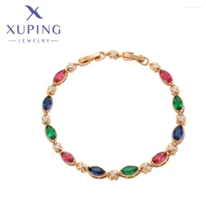 Bracelets de liaison xuping bijoux s créateur de mode de haute qualité Elegant Style Femme's Gold Color Christmas Gifts X000684225