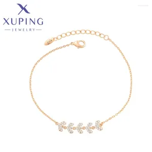 Bracelets de liaison xuping bijoux tendance exquise élégante style féminin gold anniversaire classics de Noël souhaits gift a00892476