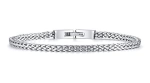 Chaîne de liaison Bali bracelet à la saillie en acier inoxydable Couleur en argent pour hommes Double liaisons Brazalete 83 pouces 77 pouces maris cadeaux1070293