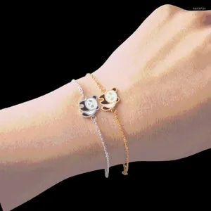 Lien Chaîne Belle Chinois Panda Bracelet Lady Lover Pendentif En Acier Inoxydable Boutique Accessoires 1271 Kent22