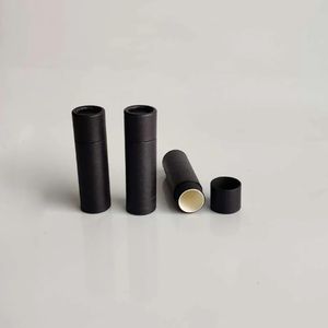 Envasado de labios Tarro Bálsamo Tubos de papel Tarro Kraft Cartón Cera Cosméticos Papeles Tubos Contenedor de brillo