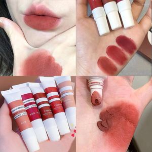 Brillant à lèvres 6 couleurs mat argile rouge à lèvres ensemble imperméable nu double usage joue longue durée teinte sexy boue kit cosmétique