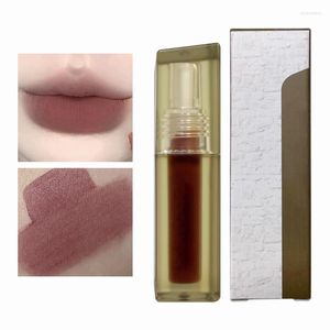 Brillo de labios Glaze Latte Stone flotante niebla barro terciopelo blanco lápiz labial no tira los dientes secos relleno transparente