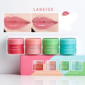 Lip Gloss Korea Sleeping Mask Mini Kit 4 Colección perfumada 8g 4PCS Bálsamo hidratante nutritivo 230703