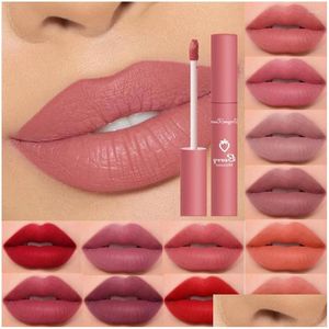 Brillo de labios Líquido Lápiz labial Mate Stberry Cosmético Esmalte impermeable Taza antiadherente Tinte de larga duración Maquillaje Gota Entrega Salud Belleza L Dhnl0