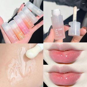 Brillo de labios Aceite transparente Jalea de cristal Brillo de labios hidratante Refrescante No pegajoso Reduce los labios Líneas finas Lápiz labial líquido antisecado