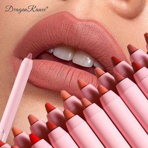 Lip Pencils 12 Colour Matte Lip Liner Pencil Carving Lip Line Lasting Brown Lip Liners Waterproof Lipstick Pen Lip Contouring Cosmetics 231017