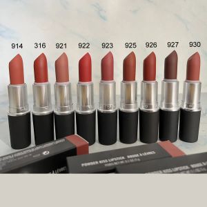 Lipstick 12 pcs Powder Kiss Lipstick Top Quality Quality Aluminium Tube Lèvres MADEUR MADEUR SOUTRIE MOID