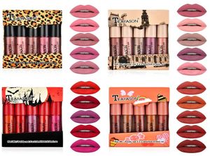 Pintalabios 5 uds., lápiz labial Sexy de vampiro, Pintalabios mate impermeables, Cosméticos de maquillaje, Labiales Matte9041309