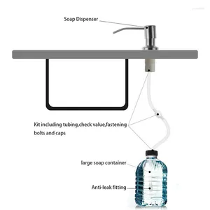 Dispensateur de savon liquide 2024 Kit de tube d'extension Remplacement du kit de tube d'extension pour le métal d'évier de cuisine sous comptoir de pont dans monté