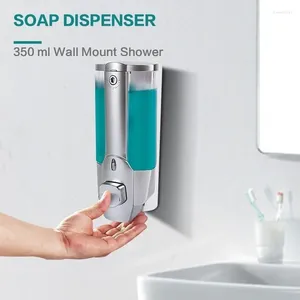 Distributeur de savon liquide 350ml, shampoing pour les mains, distributeurs de douche muraux, conteneurs pour salle de bains et toilettes