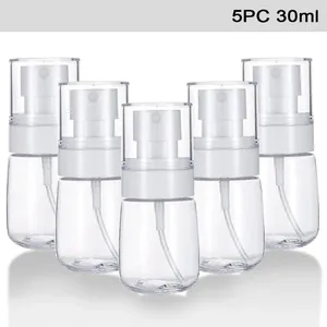 Distributeur de savon liquide 5 pièces, bouteille vide, petit vaporisateur en plastique de voyage avec pulvérisateur, tasse pour jeunes et affamés de 30ML