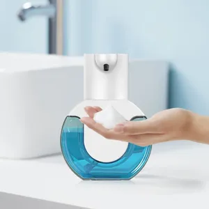 Dispensador de jabón líquido Inducción automática Máquina de espuma de limpieza Material ABS Dispensadores blancos Sensor de carga USB Infrarrojo