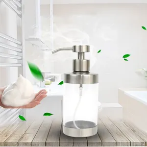 Dispensador de jabón líquido suministros para baño para el hogar de acero inoxidable champú ducha ducha gel biber boconera recipiente