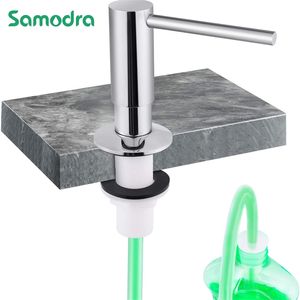Liquid Soap Dispenser Samodra Brass Soap Dispenser Extension Tube Kit For Kitchen Accessories Bathroom Metal Built In Liquid Soap Detergent Dispensers 220827