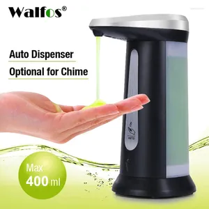 Dispensateur de savon liquide Walfos 400ml ABS ABS ABS Electroplated Smart Sensor Dispensador sans touche pour salle de bain de cuisine