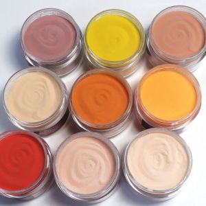 Liquids 9box/Set 15g Naranja Nude Acrílico Polvo Polvo de uñas Extensión Tallado Pigmento de cristal Decoración de arte de uñas para diseño de manicura de bricolaje