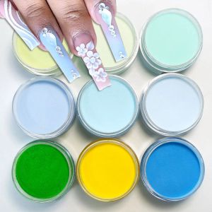 Liquids 9box/Set Blue Green Acrylic Powder Nail Nail Nail Nain