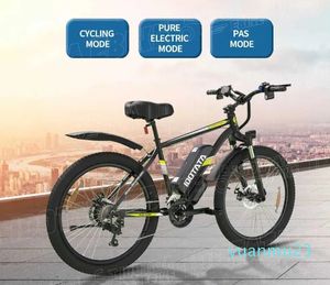 Bicicleta eléctrica de montaña para adultos con batería de litio, 21 velocidades, 36V, 24MPH, ciclismo