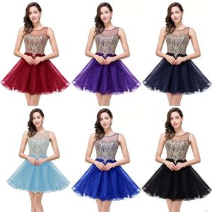 Petites robes de soirée courtes noires appliques dorées une ligne volants longueur au genou mini queue de bal robes de graduation plusieurs couleurs option CPS