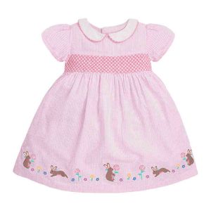 Little Maven Élégant Belle Bébé Filles Robe D'été Pour Le Nouvel An 2022 Coton Enfants Vêtements Décontractés Rose pour Enfants 2-7 ans G220518