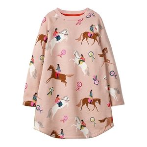 Little maven unicornio bebé niñas suéter vestidos princesa disfraz algodón niños ropa niño niña niños Vestido 211110