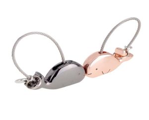 Porte-clés couple petite baleine, joli cadeau pour la saint-valentin, pendentif, anniversaire de mariage, dauphin exprime son amour 2356211