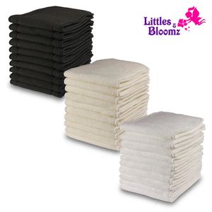 Littles Bloomz 10pcs Inserts réutilisables Boosters Doublures pour le tissu de poche Nappy Diaper Microfibre Bamboo Charcoal Insert 240125