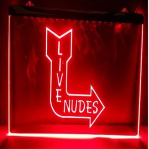 Live Nudes Sexy Lady Night Bar Bière pub club 3d signes LED Enseigne Au Néon boutique de décoration crafts270c