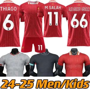 Live Pool 24 25 Jersey de football M Salah Home Away Troisième Thiago Luis Diaz Football Firmino Virgile Shorts Player Fans Football Shirt 2024 25 Hommes Kits de football S-4XL