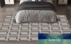 Tapis de salon moderne gris noir tapis géométrique pour chambre canapé table basse sol cuisine tapis maison décoration tapis en gros