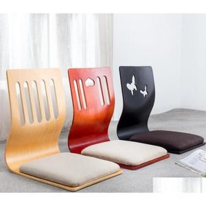 Sala de muebles de muebles de sala asiento Zaisu Diseño Asiático Asiático Estilo japonés Tatami Meditación sin piernas Cushion EEA591111774171 Drop d Dhcal