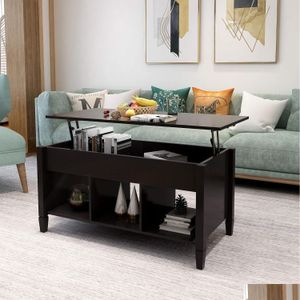 Muebles de sala de estar Mesa de centro con elevación superior de madera con mesa elevadora y compartimentos para estudio Entrega directa Jardín de su casa Dhhet