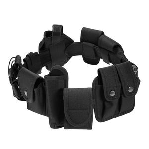 Lixada Outdoor Men Belt Multi-function Tactical Belt Security Militar Duty Utility Belt Equipment with Pouches Holster Gear2467