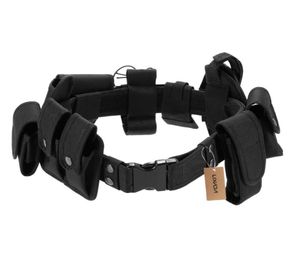 Lixada équipement de garde de sécurité tactique Kit utilitaire de service ceinture avec pochettes système étui entraînement en plein air Black4396855