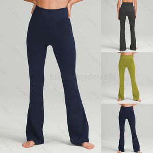 Ll Lemon Yoga Groove pantalones acampanados de verano para mujer, ropa de cintura alta, pantalones ajustados para mostrar el vientre, ejercicio, yoga, pantalones de nueve puntos