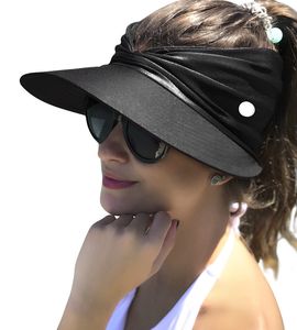 Chapéu com Viseira LL Chapéu Adulto Flexível para Mulheres Anti-UV Boné de Aba Larga Fácil de Carregar Bonés de Viagem Moda Praia Verão Chapéus de Proteção Solar