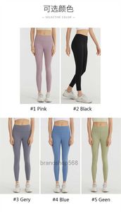 Ll femmes Yoga neuvième pantalon pousser Fitness Leggings doux taille haute poche arrière hanche ascenseur élastique décontracté Jogging 5 couleurs L6215hH