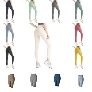 LL-Yoga 1u1u align leggings Pantalones cortos para mujer Pantalones cortos Trajes Lady Sports yoga Pantalones para mujer Ejercicio Fitness Wear Girls Running Leggings gimnasio slim fit align leggings