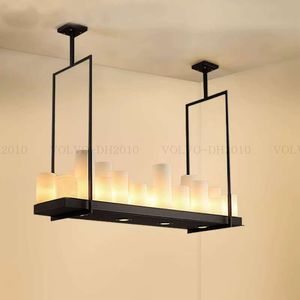 Modern Kevin Reilly Altar Black Pendant Lamps American LED Candle Chandelier Light Innovative Metal Fixture Retro Candle Suspension Lighting Bar Hotel Restaurant